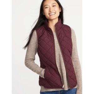 Old Navy Lightweight Burgundy Quilted Vest NWOT - Size XS